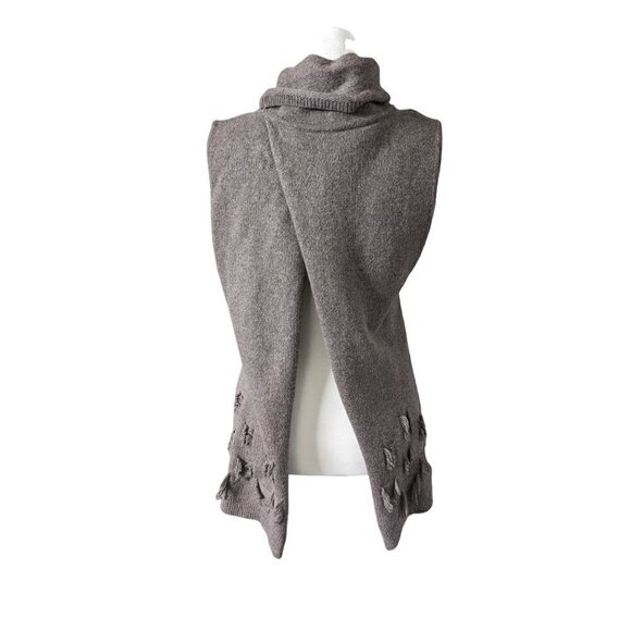 One Grey Day Alpaca Turtleneck Open Back Sleeveless Sweater Women's Size M - Picture 2 of 8